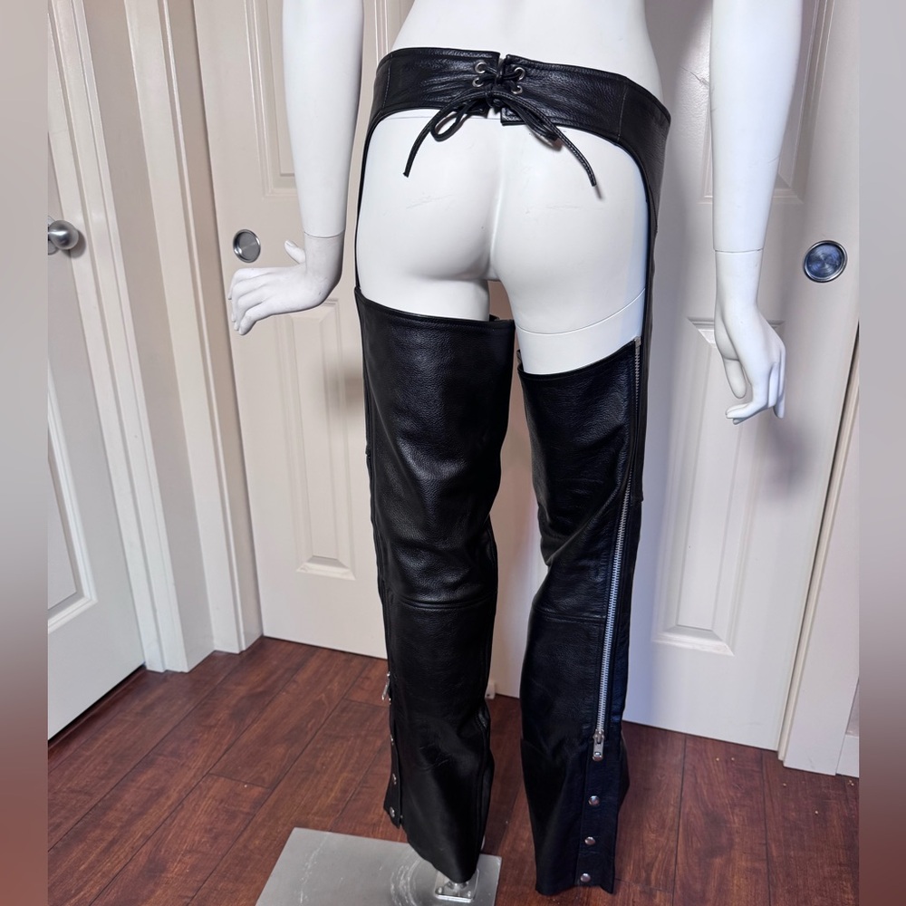Wilsons Leather Black Riding Chaps - Picture 6 of 7